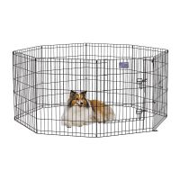 MidWest Homes For Pets Metal Black Exercise Pet Dog Playpen with Door 30 H 36 H 42 H