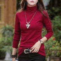 Hi-Fashion เสื้อคอเต่าผู้หญิงแขนยาวถัก pullovers เซ็กซี่ยืดหยุ่นดึง Solid Femme s. เสื้อสเวตเตอร์สตรี