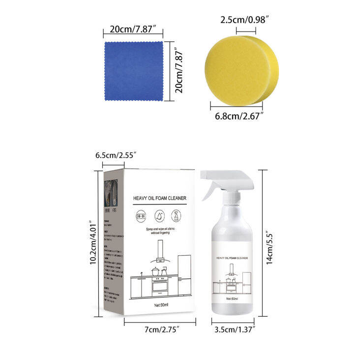 อุปกรณ์ทำความสะอาดเตาอบสเปรย์โฟมสาดเอาน้ำยาทำความสะอาดกระเบื้องห้องครัวไขมันสัตว์สำหรับทำความสะอาดเครื่องช่วยหายใจในครัว
