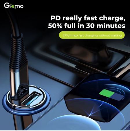 gizmo-flash-sale-ราคาพิเศษ-new-30w-mini-fast-car-charger-gg-017-ที่ชาร์จในรถยนต์-ใช้กับช่องจุดบุหรี่ในรถยนต์