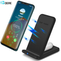 DCAE Qi 15W 2 in 1 Wireless Charging Induction Charger Stand for 12 11 XS XR X 8 Pro Samsung S20 S10 Dock Station