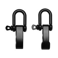 1pcs black Stainless steel U-shaped Shackle buckle adjustable clip survival bracelet paracord Outdoor Camping Survival Tools