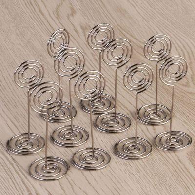 10pcs Swirl Table Number Photo Holder Stands for Weddings Party Gatherings