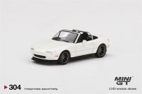 MINI GT 1:64 Mazda Miata MX-5 (NA) รุ่นปรับแต่ง Classic White Model Car