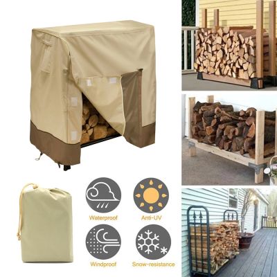 【CW】 Outdoor Firewood Log Storage Oxford Rack Cover  amp; Snow Protector 122x61x107cm