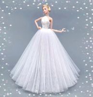 fashion original for elegant lady wedding dress for barbie doll clothes princesa for barbie dress long dress accessories