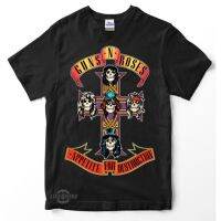 เสื้อยืดพรีเมี่ยมGuns N roses Apetite เสื้อยืดลําลอง แขนสั้น คอกลม พิมพ์ลายดอกกุหลาบ 91-92 พฤศจิกายน