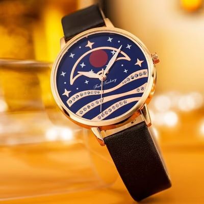 【Hot seller】 2023 new foreign trade cross-border explosion style fashion star European and large dial casual simple ladies watch