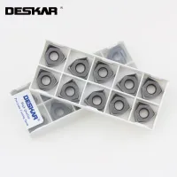 10PCS DESKAR WNMU080608EN-GM LF6018 เครื่องตัดมิลลิ่งคาร์ไบด์แทรกเครื่องกลึง CNC ชิ้นส่วนเครื่องมือกลึงสําหรับสแตนเลส