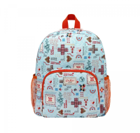 Cath Kidston Kids Classic Large Backpack with Mesh Pocket Patchwork Ditsy Blue