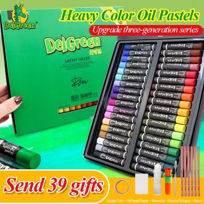 DELGREEN Heavy Color Oil Painting Pastel 12/24/36/60 Colors Heavy-Color/Mini/Advanced-Grey Paint Graffiti Crayon Artist Students