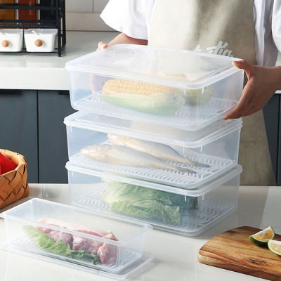 กล่องเก็บอาหารแช่แข็งพร้อมฝาปิด,ถาดและฝาปิดสำหรับจัดระเบียบตู้เย็นกล่องใส่ผักผลไม้อุปกรณ์สำหรับห้องครัว
