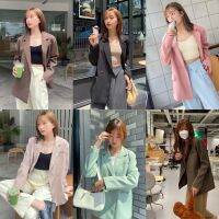 chuuchop_พร้อมส่งทุกสี(C7582) ?? TEMPO blazer เสื้อเบเซอร์แขนยาวสีพื้นทรง formal มี5สี C7582