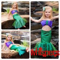 RPS-Baby Girls Little Mermaid Set Costume Bikini Swimwear Outfits