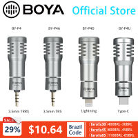 BOYA BY-P4 Plug-and-Play Microphone Miniature Omnidirectional Microphone for vlogging mobile journalism live streaming