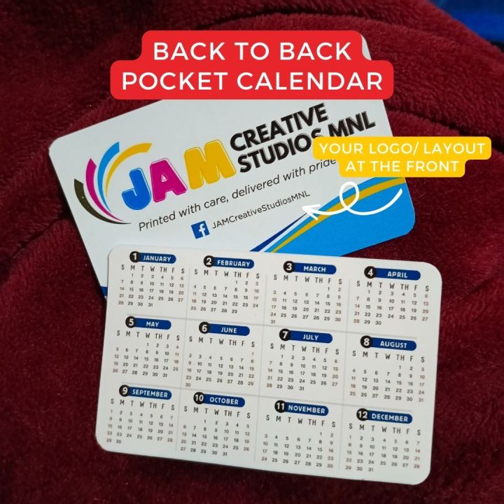 Custom Pocket Calendar 2024 Corporate Giveaway Custom Calendar