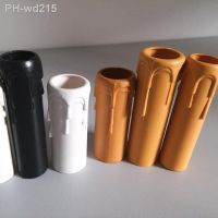 8pcs Plastic E14 Candle Lamp Holder Tube Candle Lamp Base Sleeve Candle Bulb Base Cover Chandelier Part Candle Tube