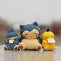 โปเกมอนน่ารัก Psyduck Snorlax Gonbe Sleeper. ของเล่นตัวการ์ตูนแอ็คชั่นน่ารัก6-7ซม