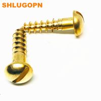 20-100pcs M3.5 M4 M5 M6 Solid Copper Brass Half Round Chamfer Mushroom  Slotted Drive Head Self Tapping Wood Screws Hardware Nails Screws  Fasteners