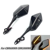 For Honda CBR650R F CBR1000RR CBR600RR CBR 250R 300R 400RR 500R Motorcycle Mirror LED Turn Signal Rotating Rearview Mirror Mirrors