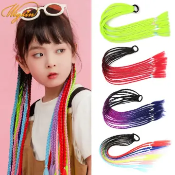 Colored hair extensions for kids 6Pcs Colored Hair Extensions Bow