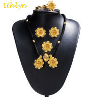 Ethlyn 2017 DIY Gold Color Women Ethiopian Coins Jewelry Sets Wedding Party Engagement Jewelry Accessories S067