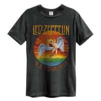 HGJ GILDAN พร้อมส่ง เสื้อยืดแขนสั้น คอกลม ผ้าฝ้าย พิมพ์ลายกราฟฟิค Led Zeppelin Us Tour ขนาดใหญ่ สําหรับผู้ชาย 1975