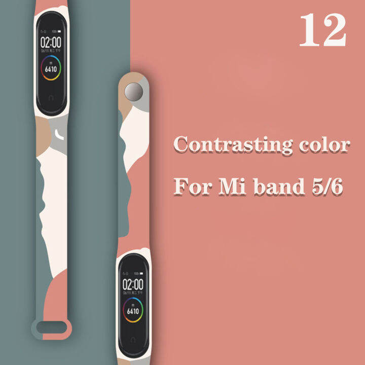 silicone-celet-for-xiaomi-mi-band-6-5-sport-wristband-mi-band-5-6-replacement-straps-waterproof-adjustable-print-watch-strap