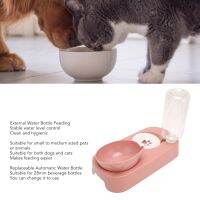 Pet Water Food Bowls Automatic Cat Water Bottle Food Dish Set Hygienic for Medium Dog