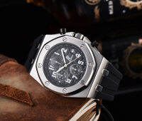 Original Audemars Piguets ควอตซ์ผู้ชายนาฬิกาลำลองแฟชั่นแบรนด์สแตนเลสกันน้ำนาฬิกากีฬากันน้ำกีฬานาฬิกาสำหรับผู้ชาย