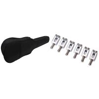 6 Pcs Electric Guitar Bridge Saddles Flat &amp; 1 Pcs 38Inch Guitar Bag Oxford Cloth Shoulder Gig Bag