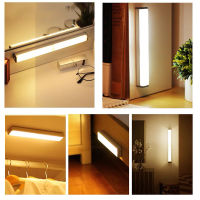 6 10 24 40 60 LEDs Under Cabinet Night Light USB Rechargeable Motion Sensor Closet Light Kitchen Bedroom Lighting Wall Lamp