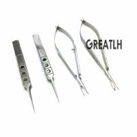 4Pcs/Set 12.5Cm Scissors Ophthalmic Needle Holders Tweezers Ophthalmic Microsurgical Eye Instruments