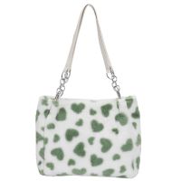 【CW】 Shoulder Fashion Faux Fur Handbags Large Capacity Soft All match for Female Shopping