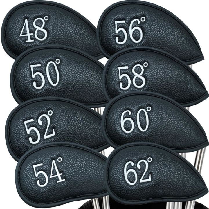 new-1pc-or-1set-synthetic-leather-golf-iron-head-cover-wedge-club-degree-48-50-52-54-56-58-60-62-dropshipping