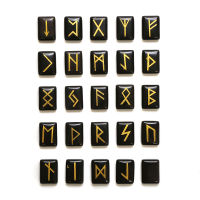 25Pcs Natural Obsidian Crystal Rune Black Runes Stone Irregular Divination Fortune-ling Healing Meditation Gift Collection