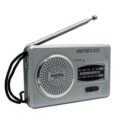 สายวิทยุ AM FM ไฟพกพาสีเทาเงินคู่สำหรับของใช้ในครัวเรือนสูงอายุ