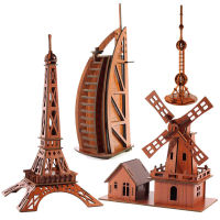 Arc de Triomphe Buiilding 3D Wooden Puzzle Jigsaw England France Famous Coustruction Model Toys Kids Nice Gifts Big Ben Model