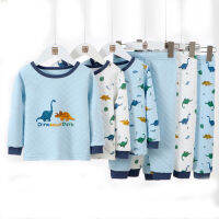 Autumn Winter Thermal Kids Underwear Three-layer Thickened Warm Pajamas Sets For Boys Children Sleepwear Teen Pyjama Sets 1-10Y