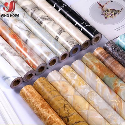 40x100CM Marble Wallpaper Self Adhesive Vinyl Film Kitchen Cabinet Countertop Waterproof PVC Wall Stickers Home Decor DIY