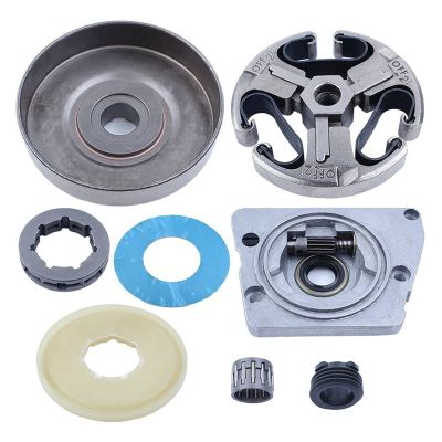 Clutch Drum Oil Pump Worm Gear Dust Cover Washer for 268 272 66 61 Chainsaw 3/8Inch-7T Sprocket Needle Bearing