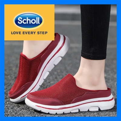Scholl รองเท้าผู้หญิง รองเท้าผ้าใบ Scholl รองเท้าผู้หญิง รองเท้าผ้าใบ Scholl รองเท้าแตะ Scholl รองเท้าไม่มีส้น Scholl ขนาดใหญ่ครึ่งรองเท้าแตะ รองเท้าแตะฤดูร้อนแบนผู้หญิงรองเท้ากีฬาลำลองรองเท้าแตะกีฬาผู้หญิง