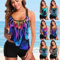 hotx 【cw】 Beachwear Swim Multicolor Tankini Monokini Swimwear Bathing Pieces Set Womens S-6XL