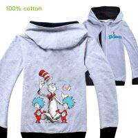 Dr Seuss Cat เสื้อโค้ทแขนยาวมีฮู้ดสำหรับเด็ก,เสื้อสเวตเตอร์ถักทันสมัยเสื้อแจ็กเก็ต2021เสื้อผ้าเด็กเสื้อโค้ทแฟชั่นแบบลำลองสำหรับใส่เล่นกีฬาเสื้อกันหนาวคาร์ดิแกนสำหรับเด็กปี C396