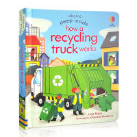 Usborne หนังสือ Peep Inside How A Recycling Truck Works 3D Flip Book Toddler Story Book Bedtime Reading Book for Kids English Learning Education Book Gift หนังสือเด็ก หนังสือเด็กภาษาอังกฤษ หนังสือเด็กภาษาอังกฤษ ภาพสามมิติ หนังสือเด็ก