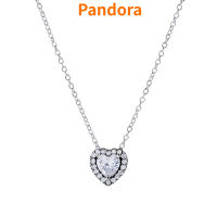 Pandoraˉ925 Silver Rose Gold Shining Love Clavicle Chain 388425C01 Fashion Necklace Womens Gift