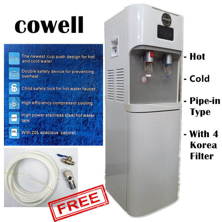 Cowell Water Dispenser Hot & Cold YL1664S-W | Lazada