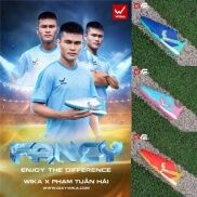 Giày đá bóng WIKA Fancy Tuấn Hải đế mềm, giày bóng đá nam cỏ nhân tạo