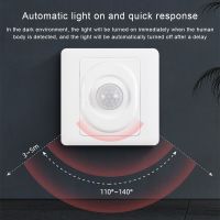 LED 220V 110V Interface PIR Motion Sensor Switch Human Body Sensor Lamp Holder 86 type Automatic Sensor Light Switch Second-line Power Points  Switche