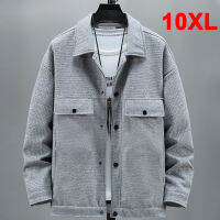 Cargo Jacket Men 10XL Plus ขนาดเสื้อแจ็คเก็ตฤดูใบไม้ผลิฤดูใบไม้ร่วงแฟชั่น Casual สีทึบแจ็คเก็ตชายขนาดใหญ่10XL